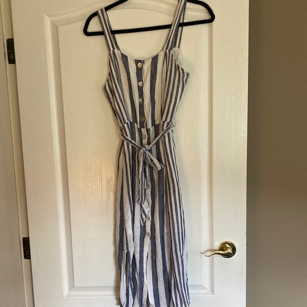 Rails Blue and White Spaghetti Strap Sundress